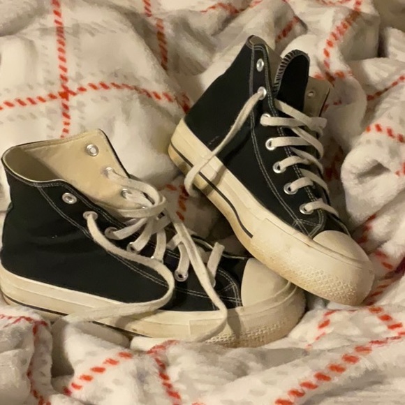 Sincerely Jules black chunky high top sneakers 😍. Size 7.5 M - Picture 2 of 8